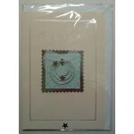 Carte postale meilleurs voeux en relief avec volet de correspondance et enveloppe 16, 9 / 12cm