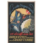 Carte publicitaire des briquettes des mines de la grand'combe