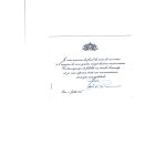 Carte de remerciements de feu monseigneur le comte de paris .
