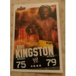 Carte slam attax evolution 2009 wwe topps, kofi kingston.
