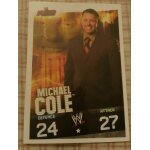 Carte slam attax evolution 2009 wwe topps, michael cole.