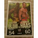 Carte slam attax evolution 2009 wwe topps, shelton benjamin & charlie haas.