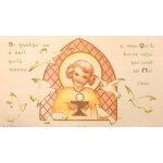 Carte souvenir communion saint - affrique 1956 institution st - jean - baptiste de la salle, albingre, ...