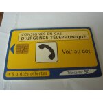 Carte t�l�phone - consignes en cas d urgence telephonique - 50 u + 5 offertes