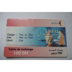 Carte t�l�phone - maroc - jawal - carte de recharge - 100 dh