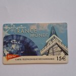 Carte t�l�phonique kertel destination france monde 15 euros peut etre vide