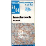 Carte topographique i. g. n. numer 24 / 04 - hazebrouck ouest - annee 1978 - au 1 / 25000 eme