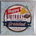 Carte de voeux - anniversaire de grand - p�re : happy birthday to a wonderful grandad - carte 2 volets, ...