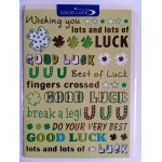 Carte de voeux - good luck / bonne chance - carte double + enveloppe (riverside cards, anglais, trfle ...