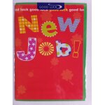 Carte de voeux - good luck : new job / bonne chance : nouveau boulot - carte double + enveloppe (riverside ...
