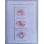 Carte de voeux - mariage - sinc�res f�licitations aux mari�s - 17 x 11, 5 cm - carte double sans message ...