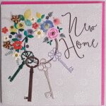 Carte de voeux - new home / emm�nagement - carte 2 volets sans message + enveloppe, impression en 3d ...