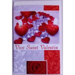 Carte de voeux - vive saint valentin - 17 x 11 cm - carte double sans message + enveloppe (franz weigert) ...