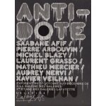 Carton d'invitation de l'exposition antidote organise a la galerie des galeries, galerie lafayette, ...