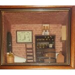 Cave miniature sous vitrine