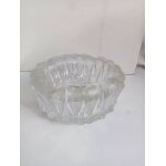 Cendrier ancien en cristal hauteur 7 cm diamtre 14 cm, 1950, 1, 10 kg