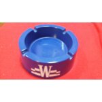 Cendrier publicitaie  w  couleur bleue design bourbon ref 1960