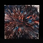 Cerveau - tableau abstrait peinture acryique