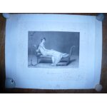 Chalcographie du louvre madame recamier par j l david, jacquet graveur, xixe.