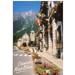 Chamonix - mont blanc : premi�re ville olympique d'hiver, l'�glise et la mairie devant le br�vent (ref ...