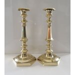 Chandeliers candelabres bougeoirs ancien laiton massif style xviii eme