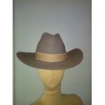 Chapeau feutre type  cowboy  taille55 couleur gris clair