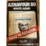 Charles aznavour - autobiographie - plie - affiche - taille : 80x120cm