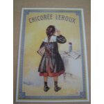 Chicor�e leroux ecoli�re - bouisset - 10x15cm - carte postale