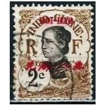 Chine, bureaux commerciaux indochinois 1908, beau timbre yvert 50, timbre d'indochine - femme annamite ...