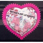 Coeur 2009 emmanuel ungaro - couple perroquets autoadh�sif (magnifique n 266) oblit�ration tr�s l�g�re ...