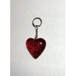 Coeur brillant porte cles coeur rouge