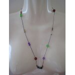 Collier sautoir boho boheme perles multicolore fait main