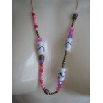 Collier sautoir boho boheme perles multicolore fait main
