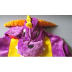 Combinaison pyjama kigurumi - 100% polyester velours - taille s (150cm) - violet et jaune - modèle dragon ... Combinaison pyjama kigurumi - 100% polyester velours - taille s (150cm) - violet et jaune - modèle dragon ...
