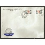 Congo belge enveloppe grand format office d'exploitation des transports coloniaux otraco n 365 / 366