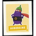 Cora amuse - toi en cuisine chefclub autocollant aubergine 07 / 96