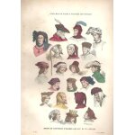 Costumes de paris a travers les sicles : modes de coiffures d'hommes aux 14e & 15e sicles - gravure ...