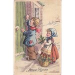 Couple d'enfants pour les voeux