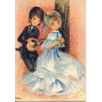 Couple romantique a la mandoline par l. dobon (40 - 128 - 06)