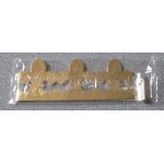Couronne des rois en carton - fleurs de lys dor�es pli�e sous cellophane - vendue avec une f�ve plastique ...