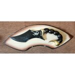 Couteau scorpion avec support en bois tole 10 imp�rial avec support