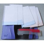 Couverture pour agenda time&life pocket 10x15cm - violet - toile enduite grain vachette piqure fa�on ...
