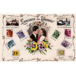 Cpa de collection (vritable photo) langage des timbres rex