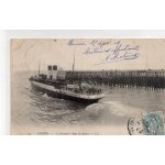 Cpa - lieux - bateaux - dieppe - 76 - l'arandel dans les jetees