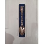 Cuill�re de collection, m�tal argent�, embl�me ville d'albertville