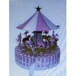 Superbe deco naissance baptme grand carrousel contenants / botes bonbons dragees - neuf