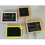 Decorations pour gteau ou autre : 4 mini ardoises bonne fte maman 2 vierges
