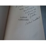 Dedicace de robert mallet / lapide lapidaire / poemes / ed nrf gallimard / 1957 / eo