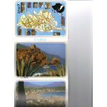 Depliant magnifique de 12 cartes postales detachables de corse : porto, ajaccio, bonifacio, porto vecchio, ...