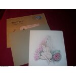 Dessin les soupers de daphne / lettre des edition eryx paris 1954